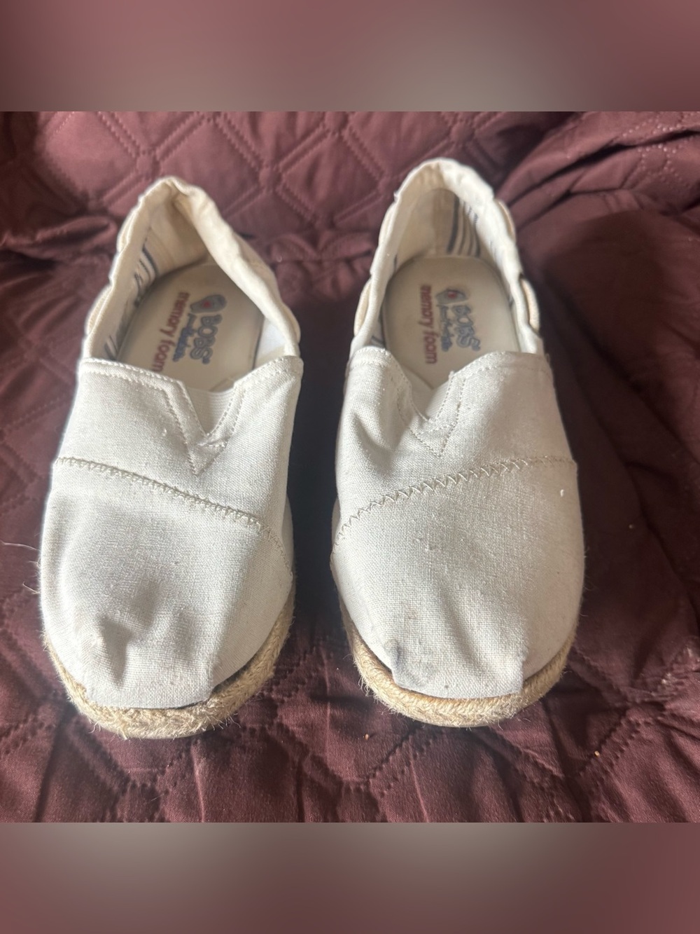 BOBS from Skechers Kids Slip-On Espadrille Sneakers in Light Beige